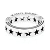 king baby silver pierced star ring