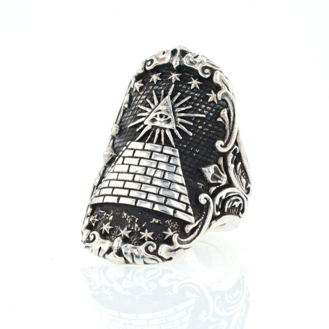 Eye of Providence Shield Ring