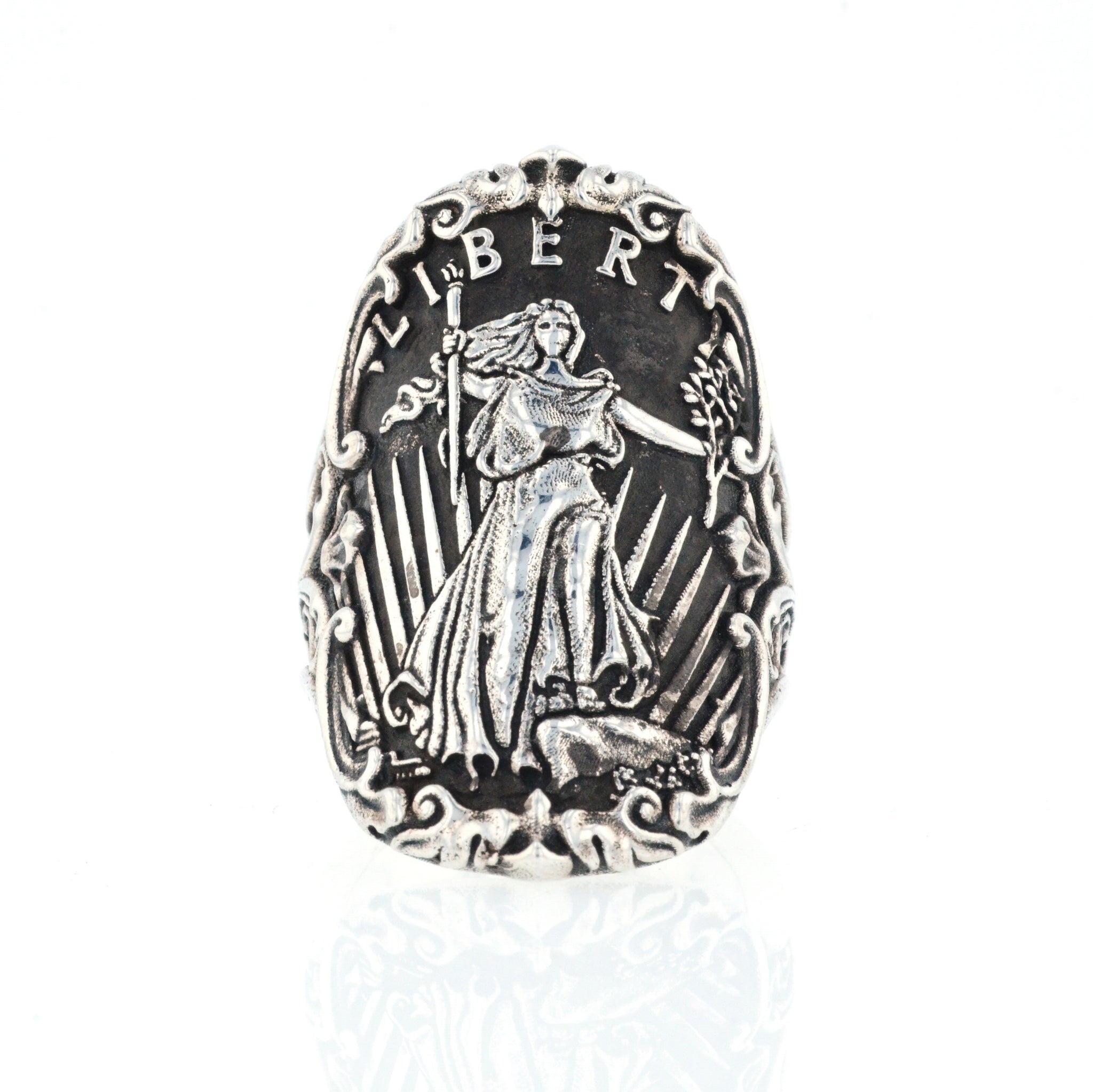 King Baby Lady Liberty Shield Ring