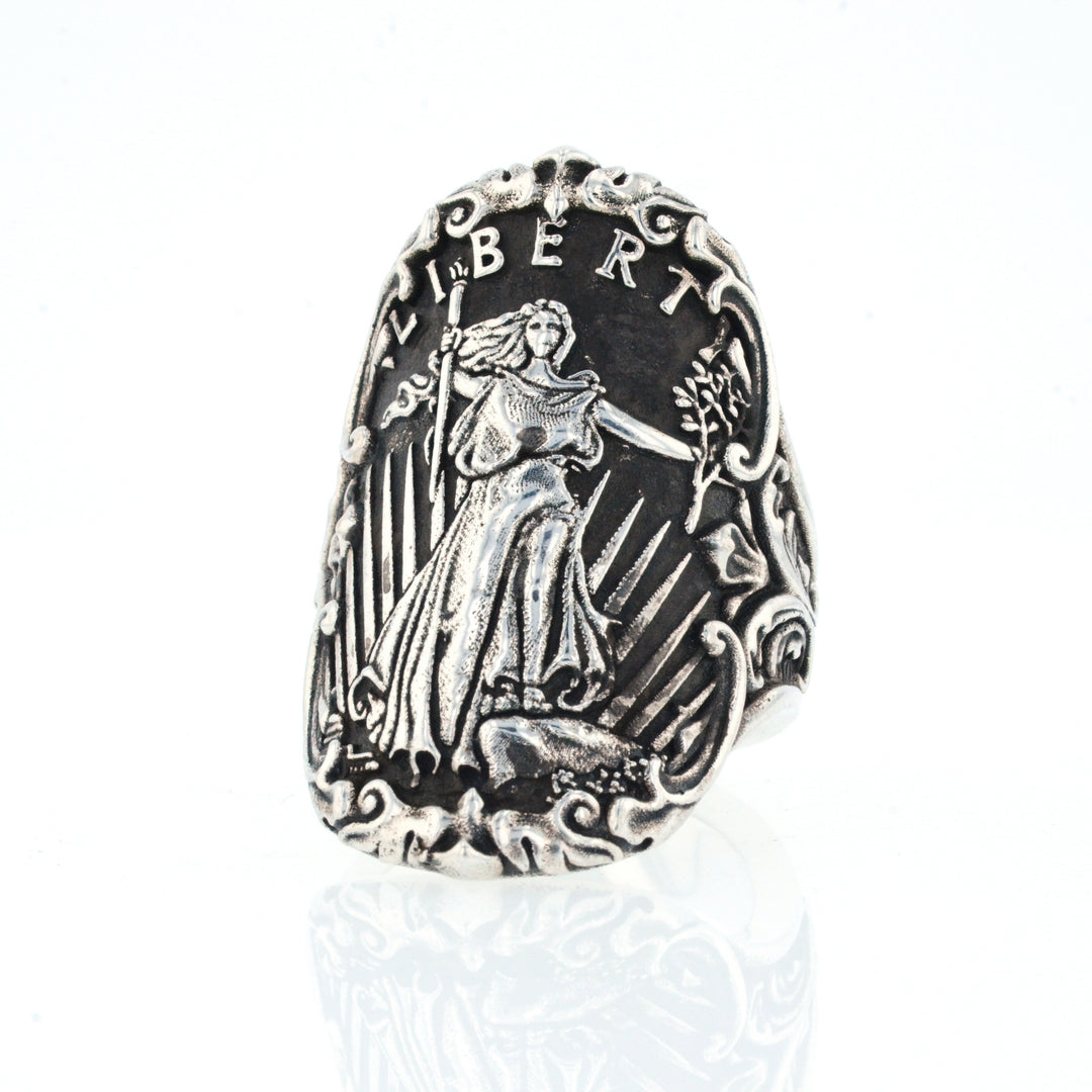 King Baby Lady Liberty Shield Ring