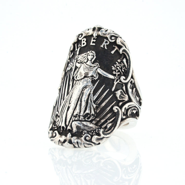 King Baby Lady Liberty Shield Ring