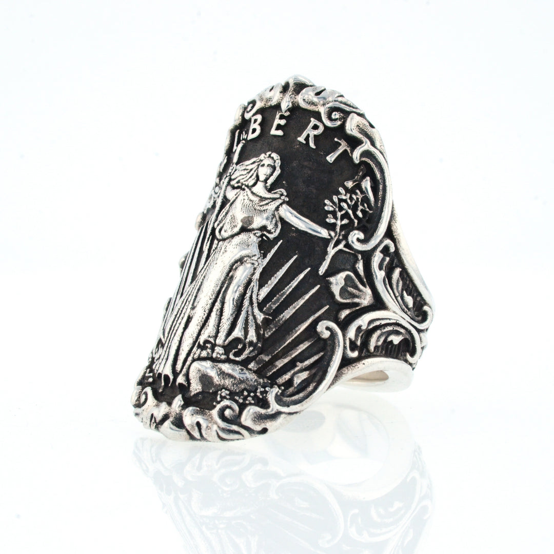 King Baby Lady Liberty Shield Ring