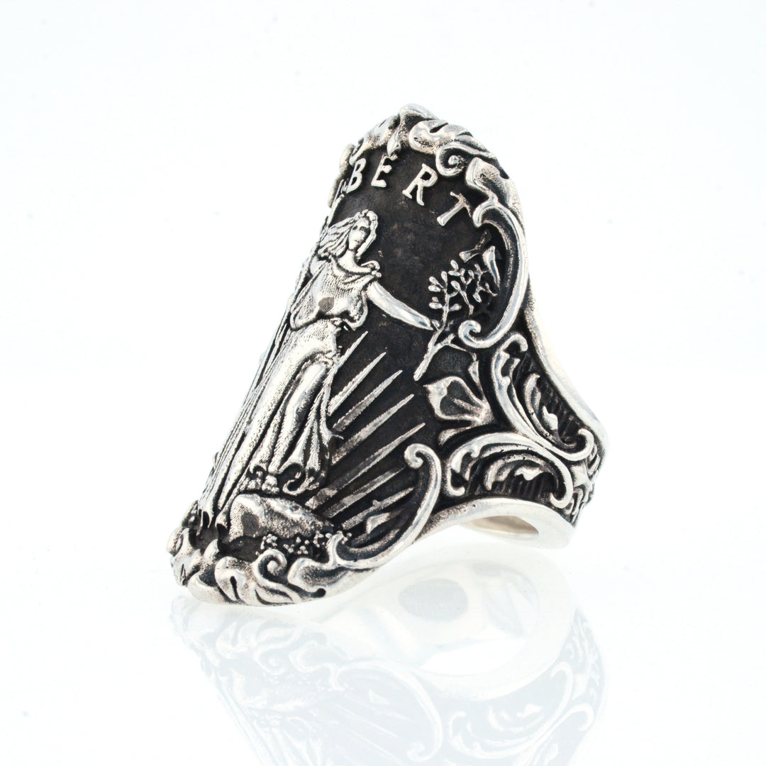 King Baby Lady Liberty Shield Ring