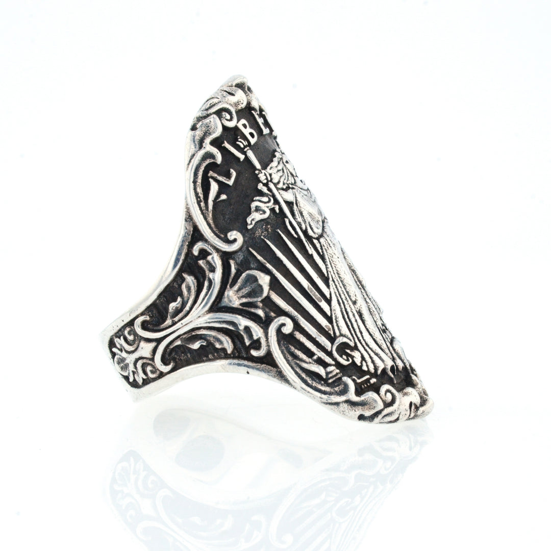 King Baby Lady Liberty Shield Ring