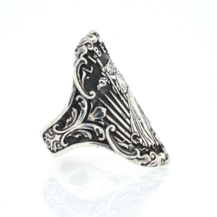 King Baby Lady Liberty Shield Ring