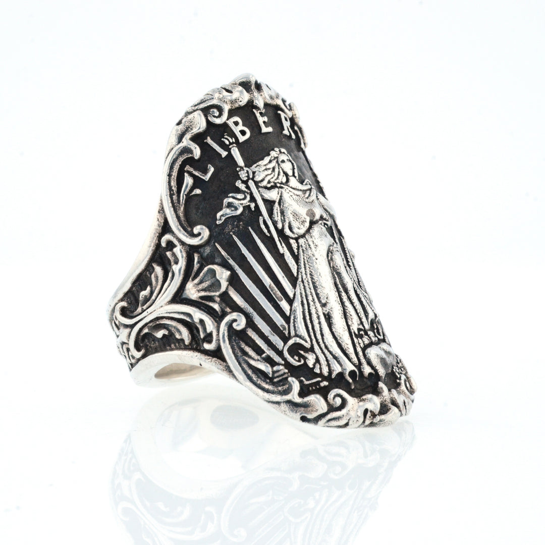 King Baby Lady Liberty Shield Ring