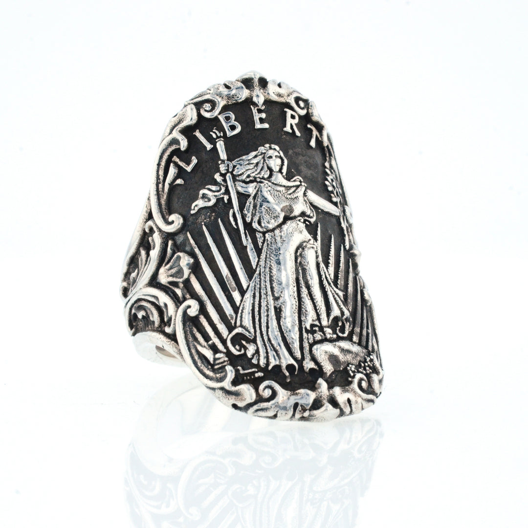 King Baby Lady Liberty Shield Ring