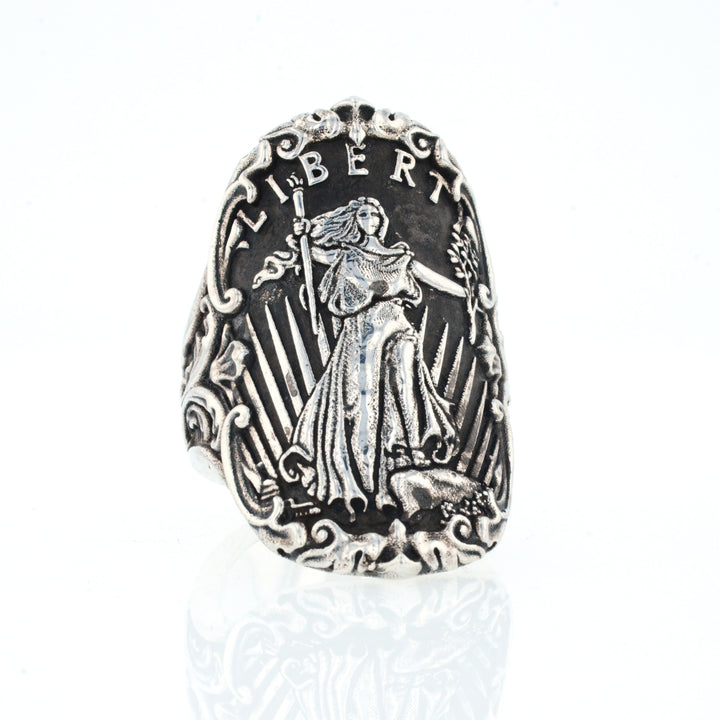 King Baby Lady Liberty Shield Ring