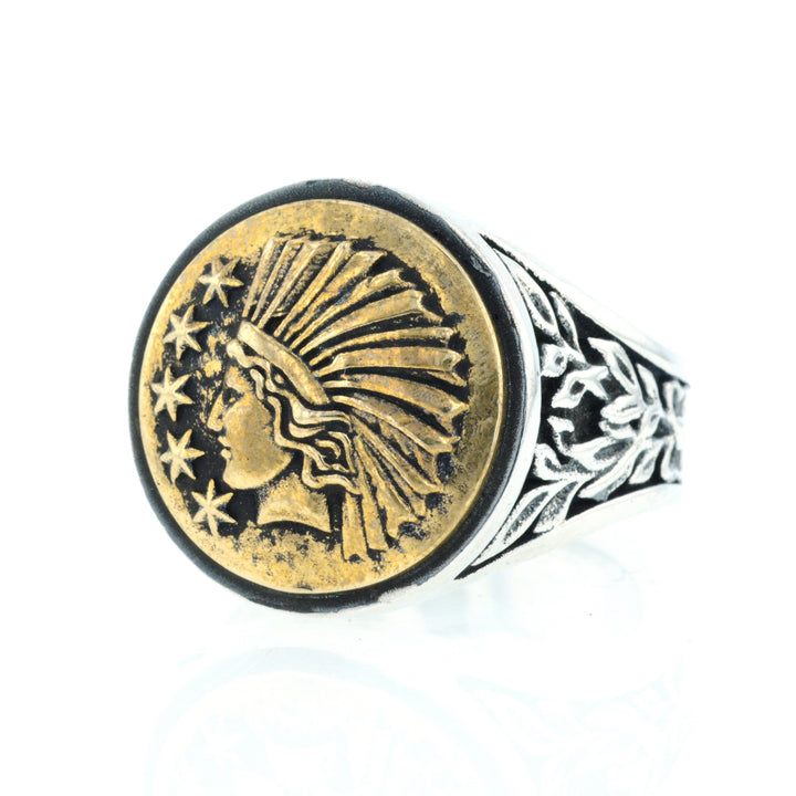 Liberty Headdress Signet Ring