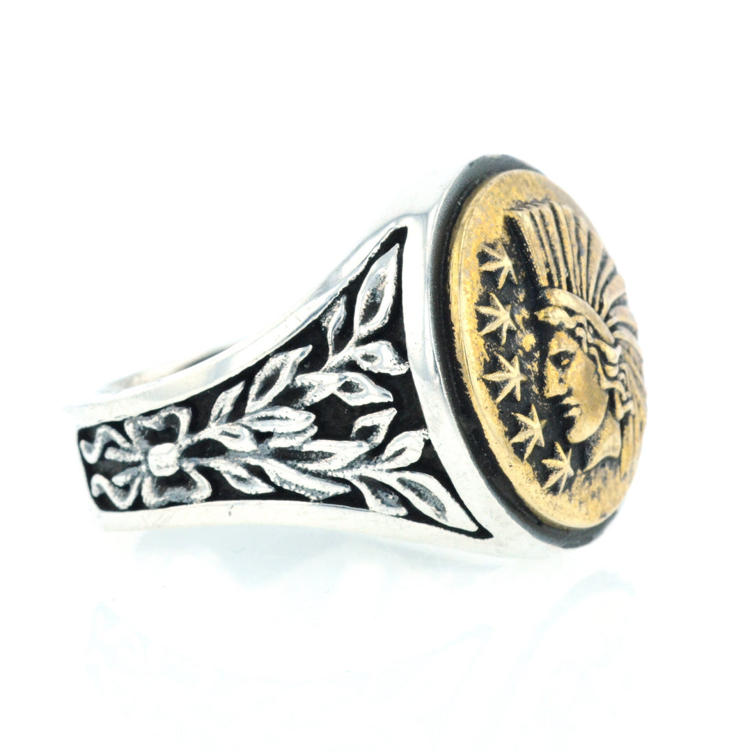 Liberty Headdress Signet Ring