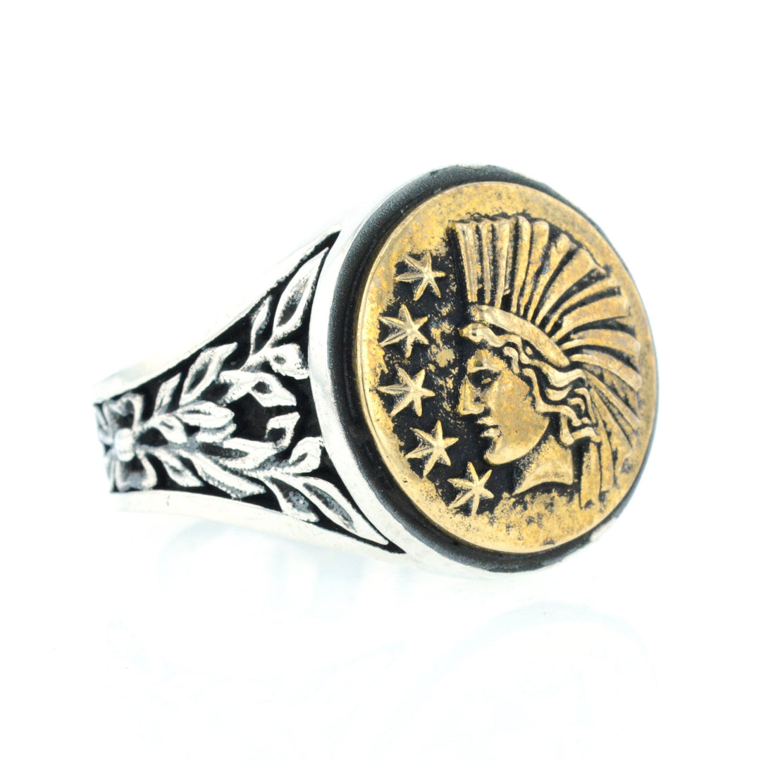 Liberty Headdress Signet Ring