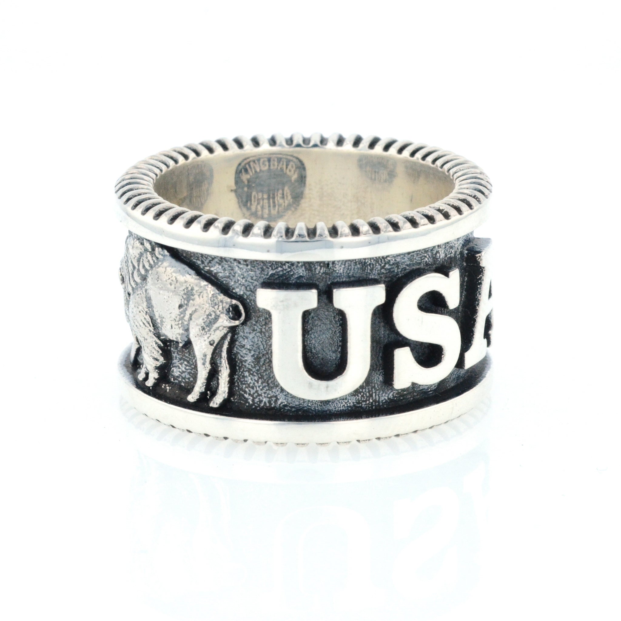 King Baby USA Ring with Chief and Buffalo