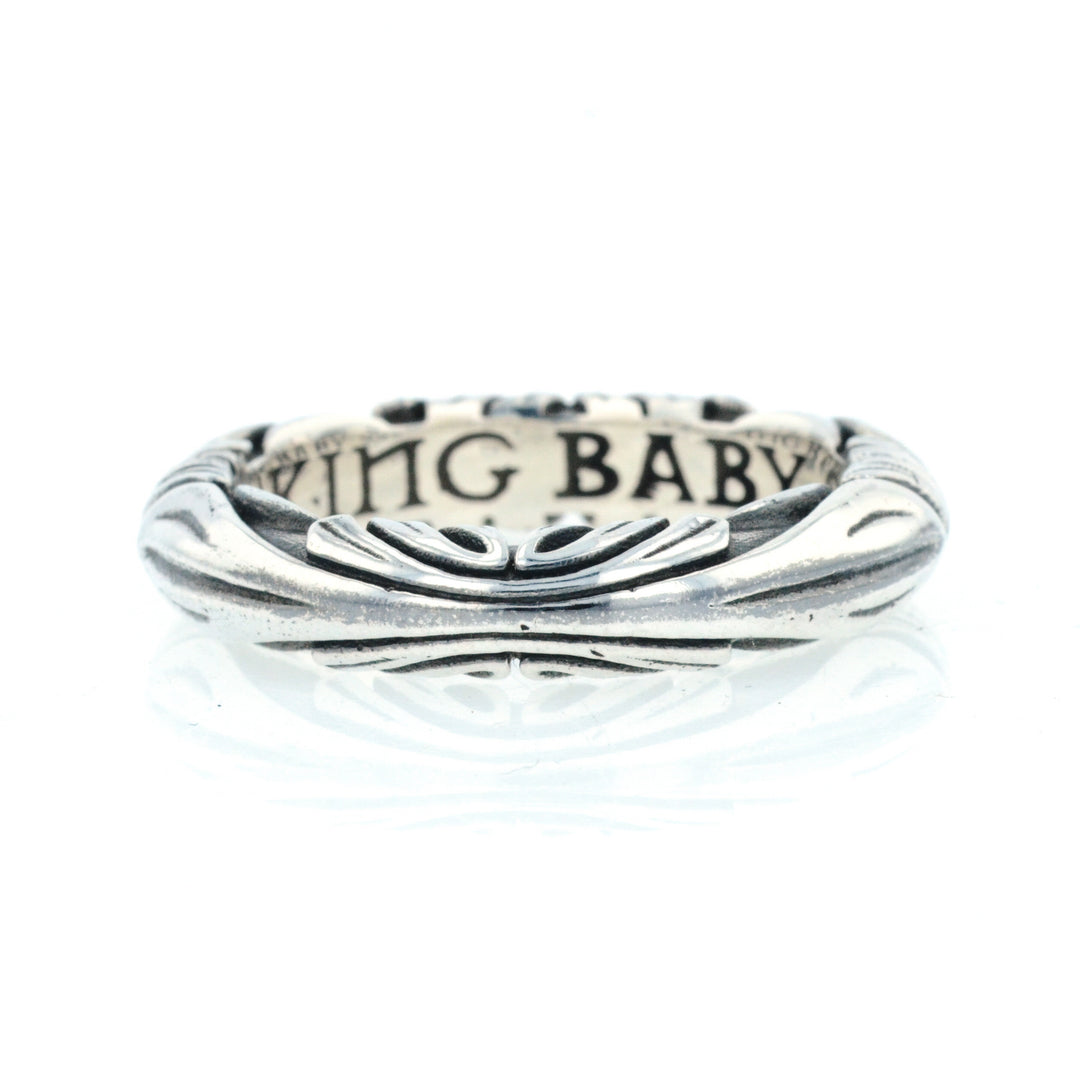 King Baby Silver Engraved Band