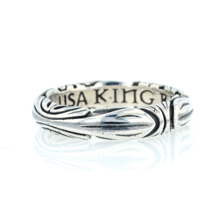 King Baby Silver Engraved Band