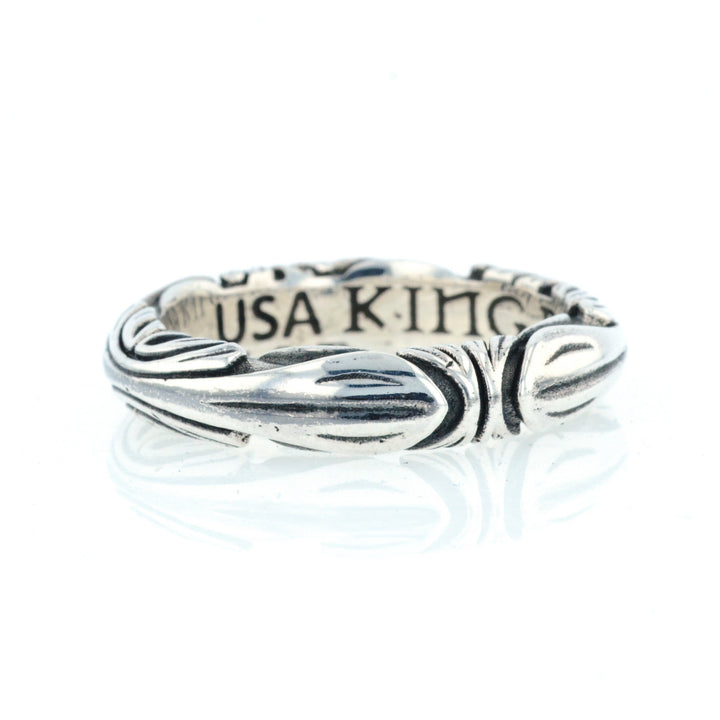 King Baby Silver Engraved Band