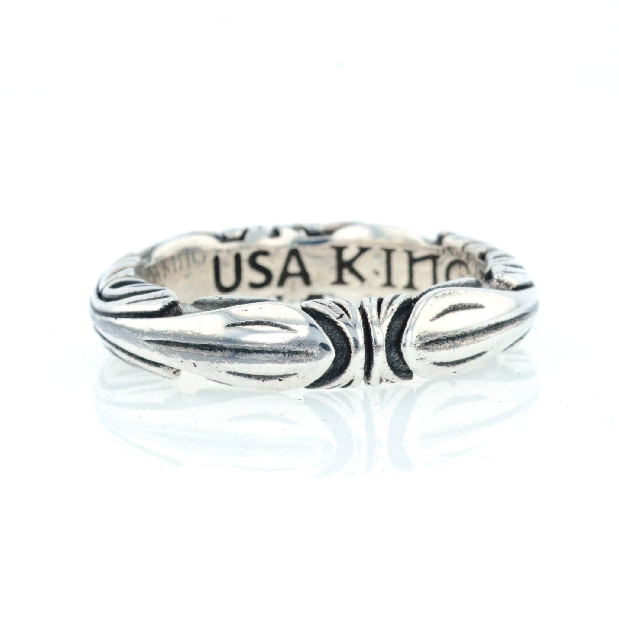 King Baby Simple Fine Line Engraved Band