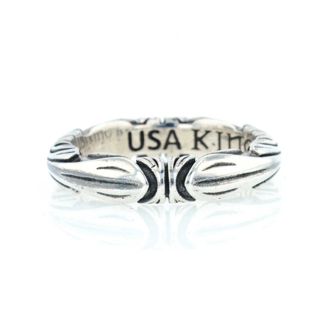 King Baby Silver Engraved Band