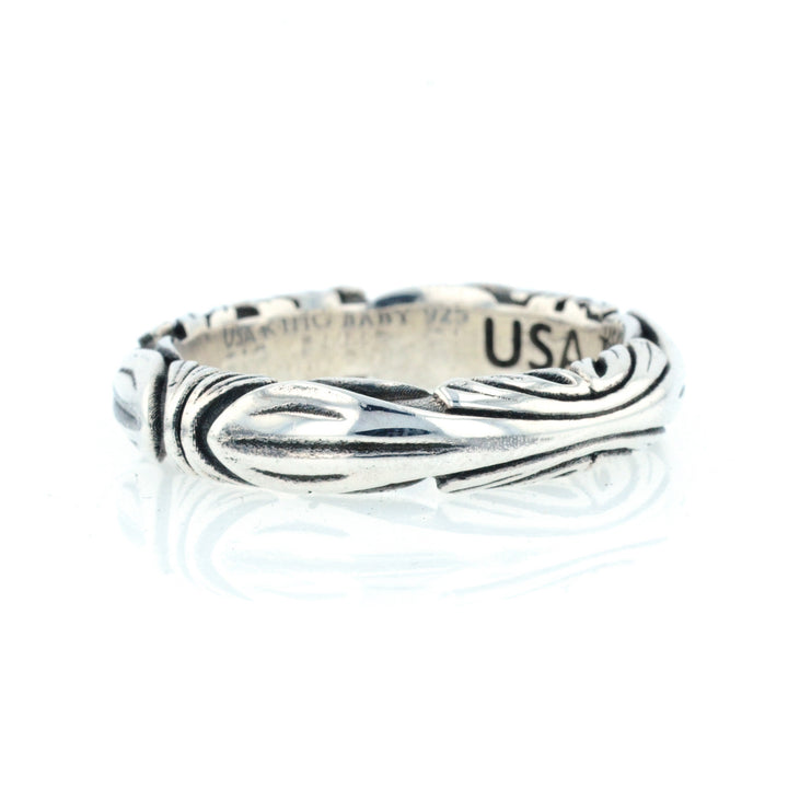 King Baby Silver Engraved Band