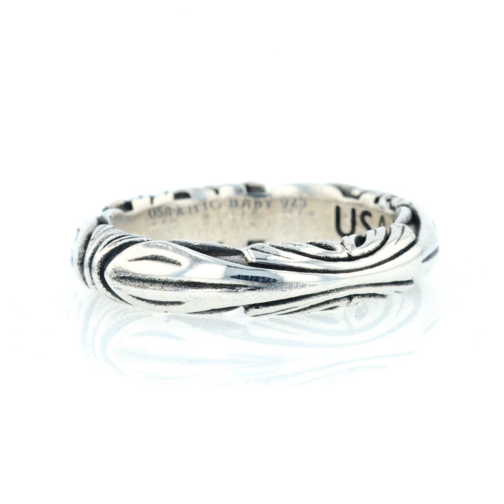 King Baby Silver Engraved Band