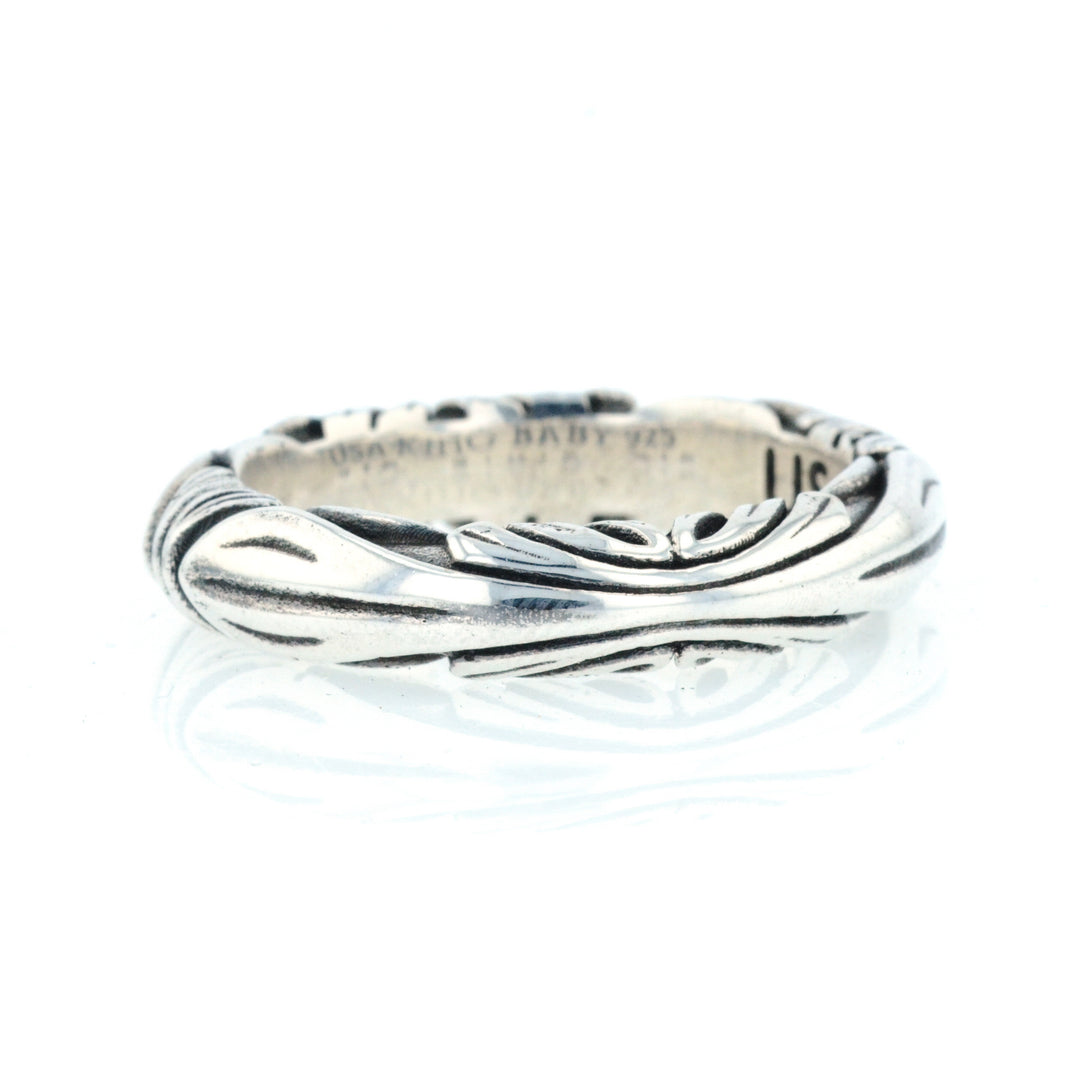 King Baby Silver Engraved Band