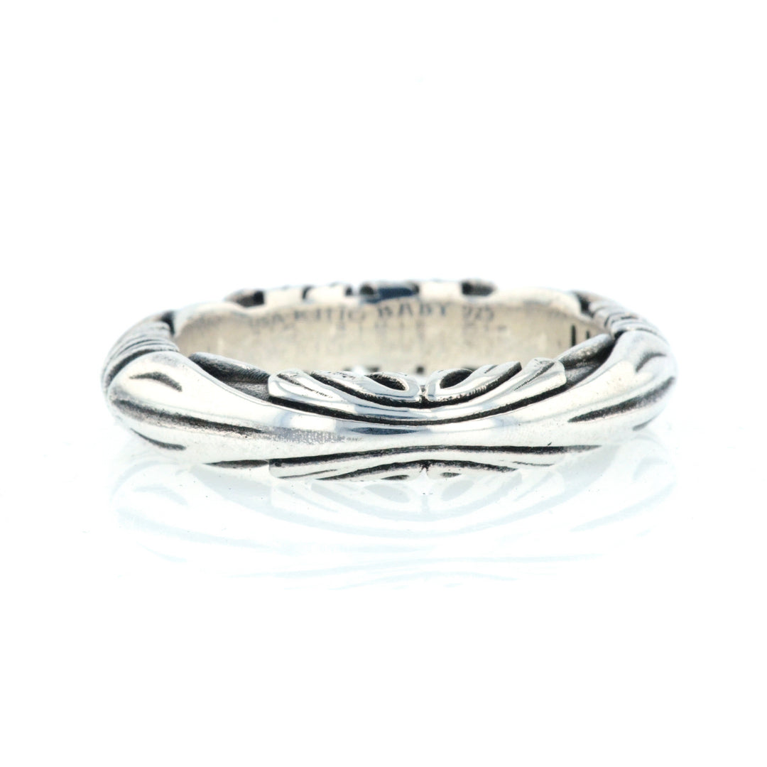 King Baby Silver Engraved Band