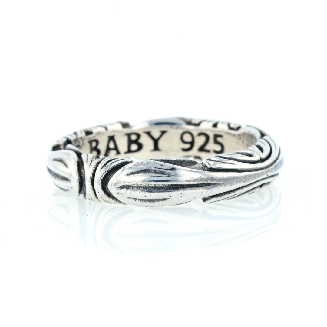 King Baby Silver Engraved Band