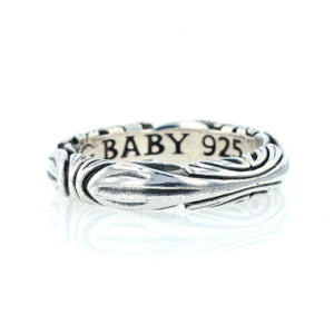 King Baby Silver Engraved Band