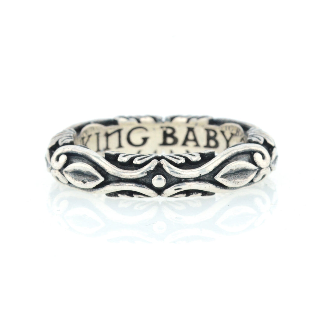 King Baby Fine Line Engraved Band