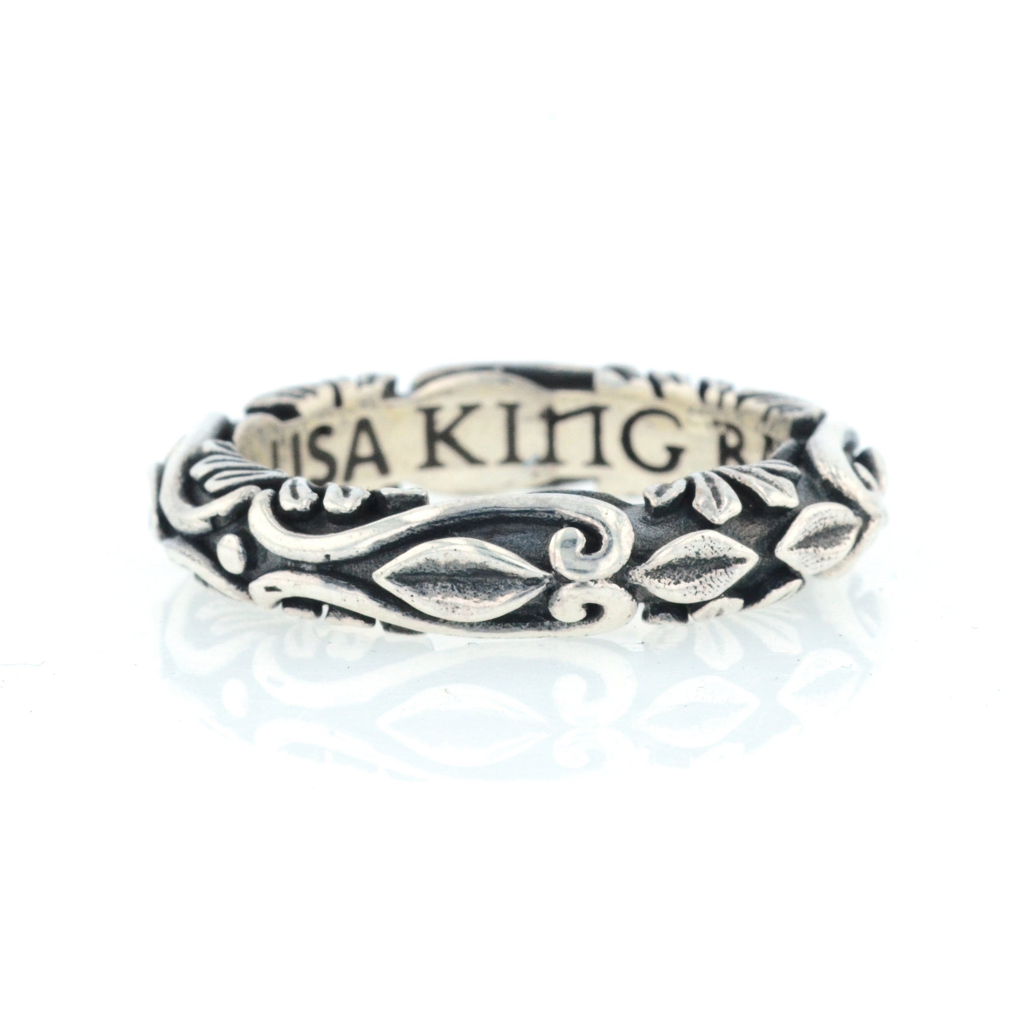 King Baby Fine Line Engraved Band