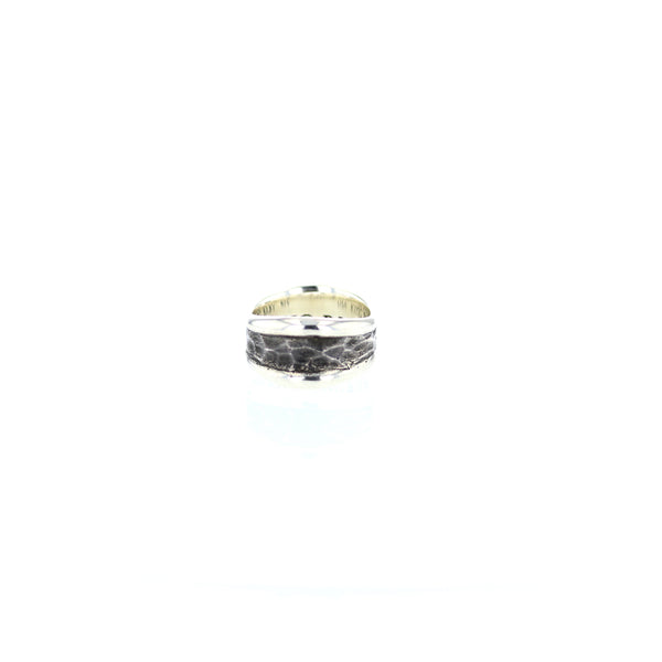 Round-Edge Hammered Stackable Ring
