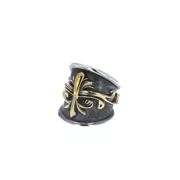 Large Scroll Shield Ring
