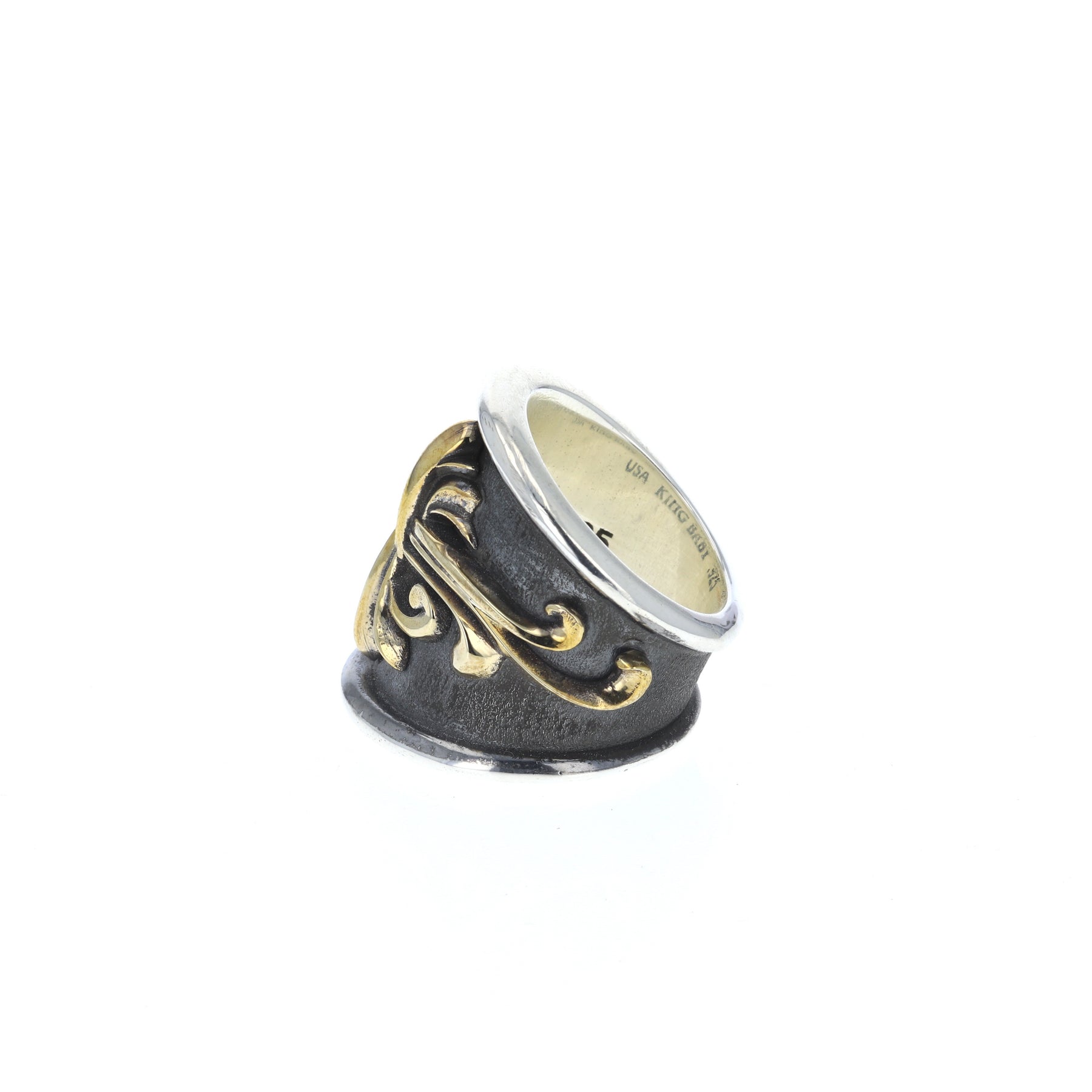 Scvle Ring Large Scroll Shield King Baby Ring