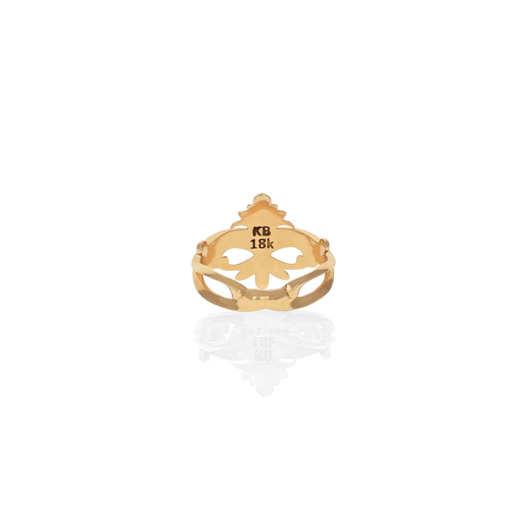 18K Gold Open Scroll Ring