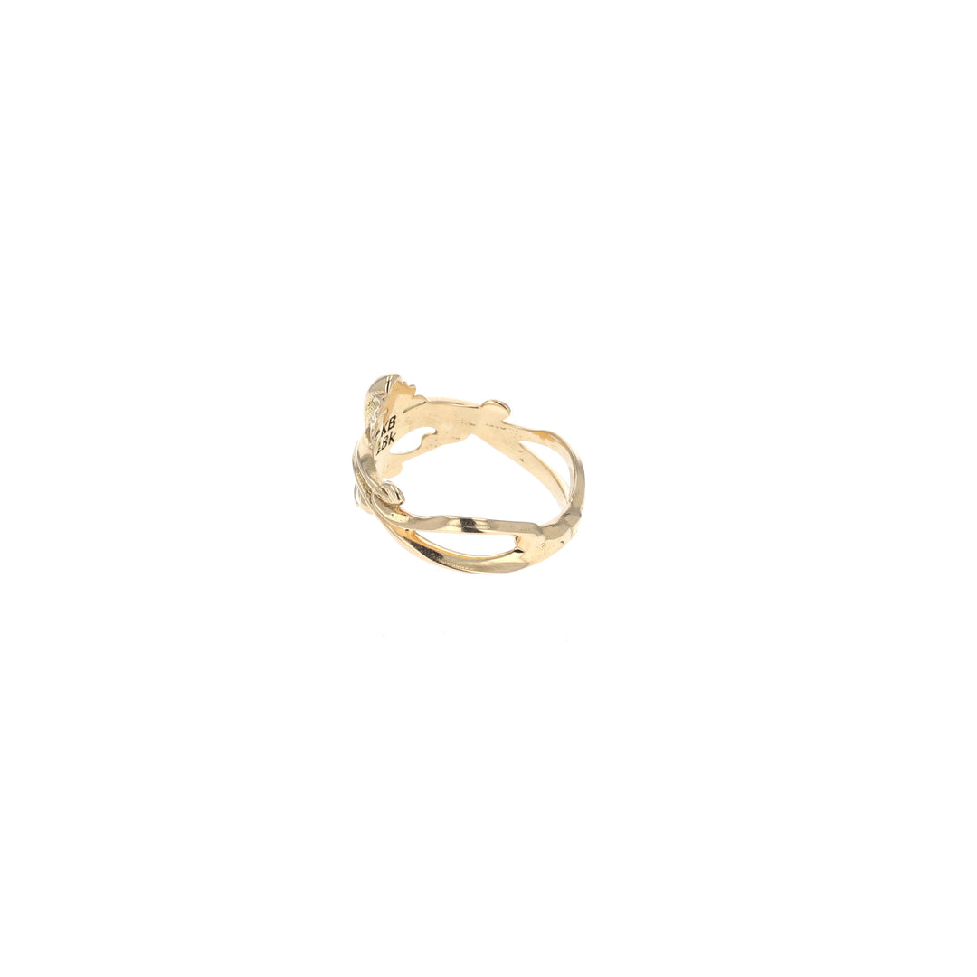 18k gold king baby ring