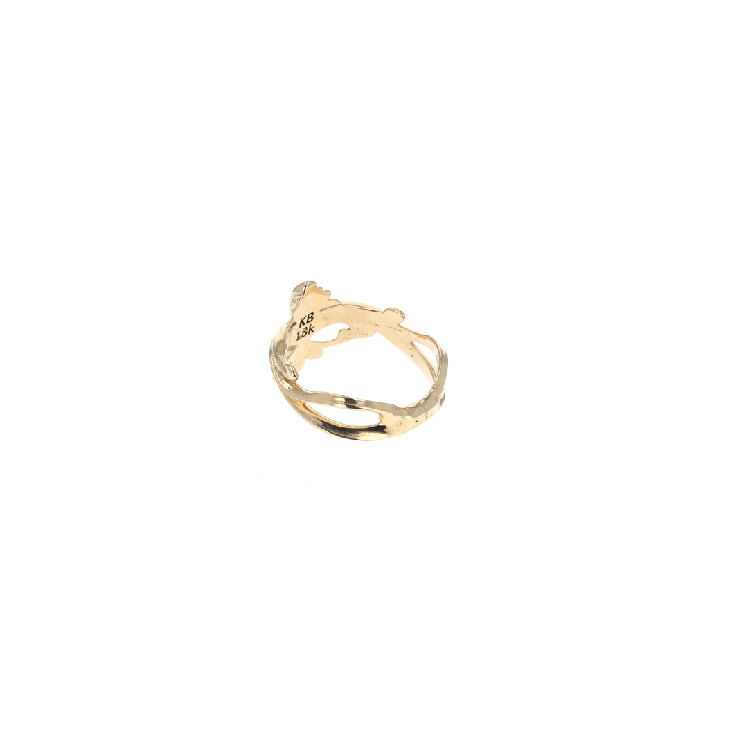 18k gold king baby ring