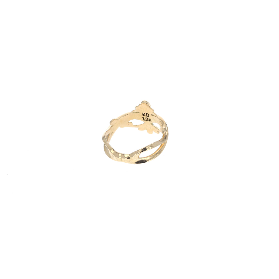 18k gold king baby ring