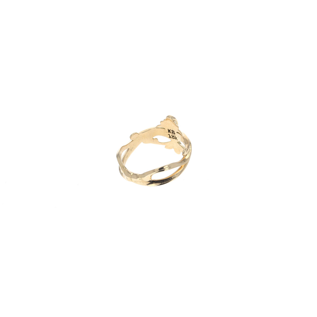 18k gold king baby ring