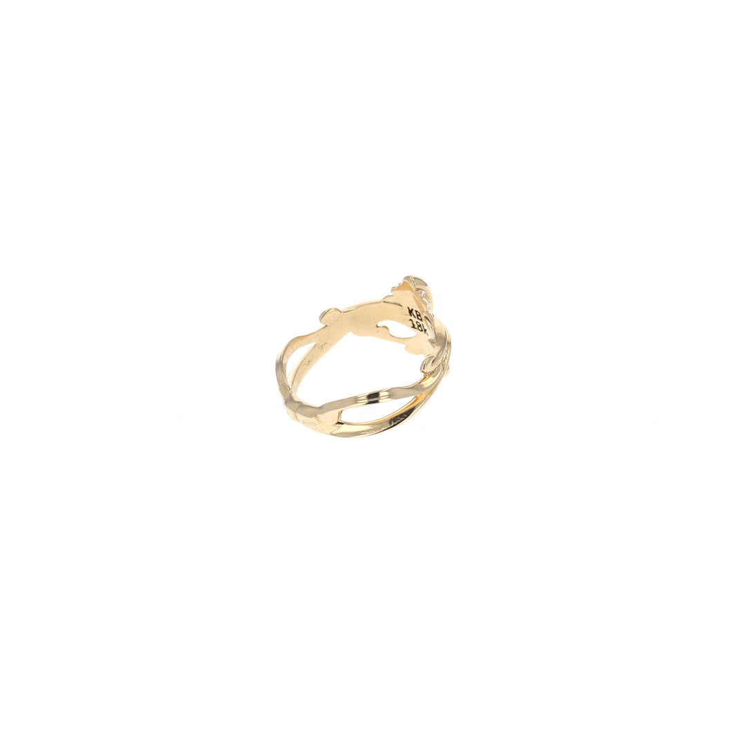 18k gold king baby ring