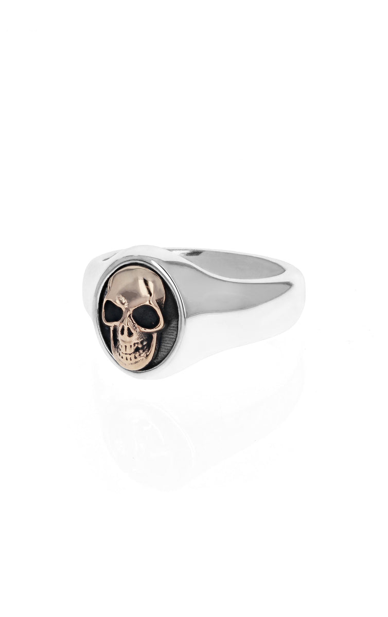 King Baby Skull Ring with Gold Alloy