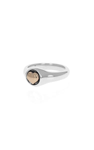 king baby small heart ring with gold alloy