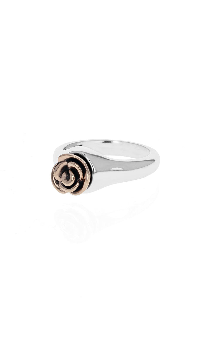 king baby small rose ring with gold alloy