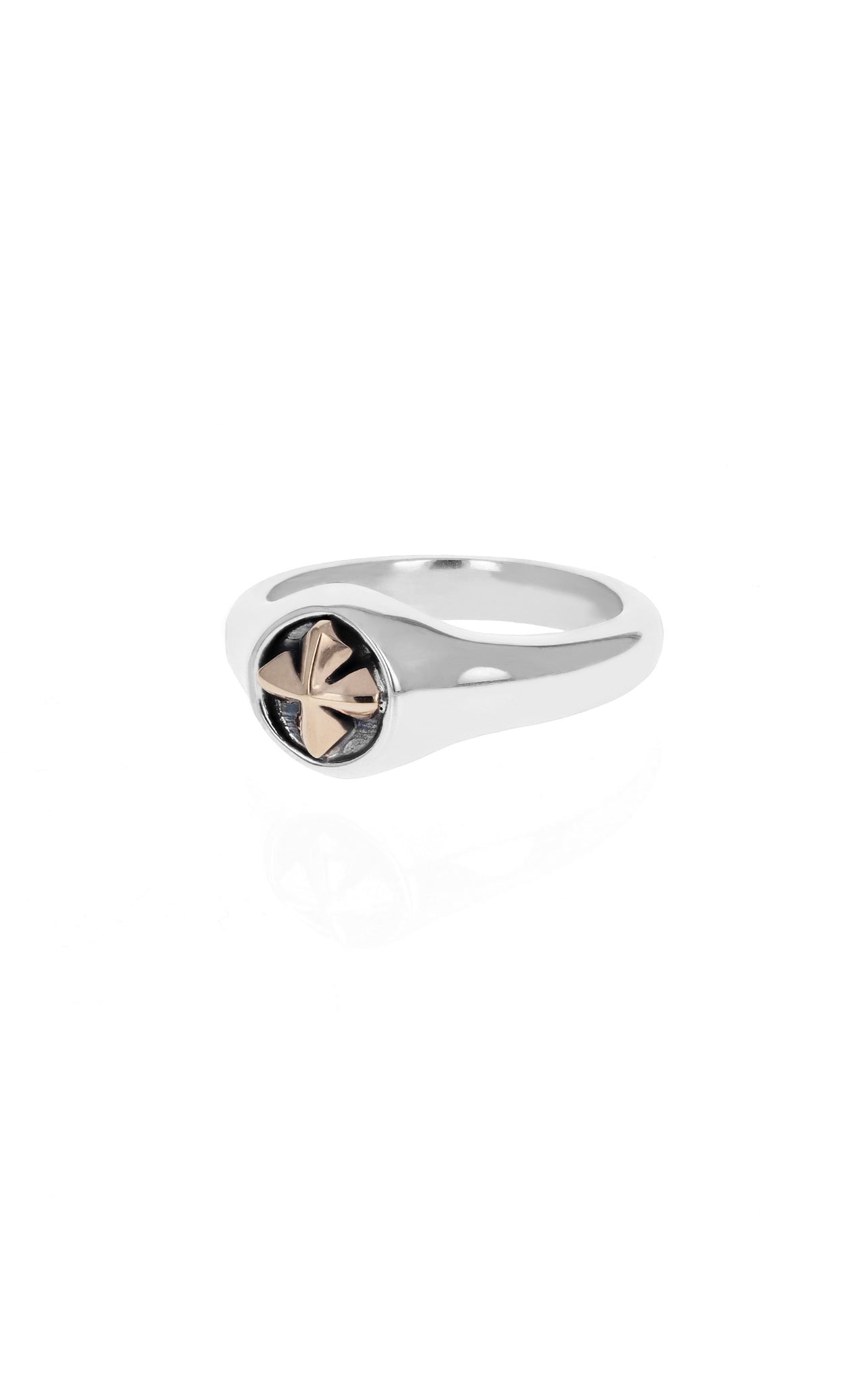 king baby small mb cross ring with gold alloy
