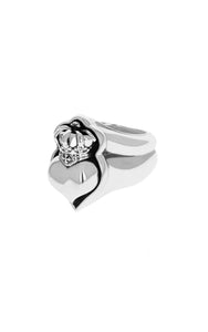 king baby new classic crowned heart ring