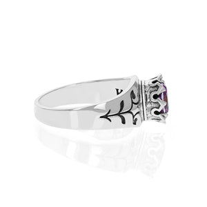 Crowned Pink Topaz Ring