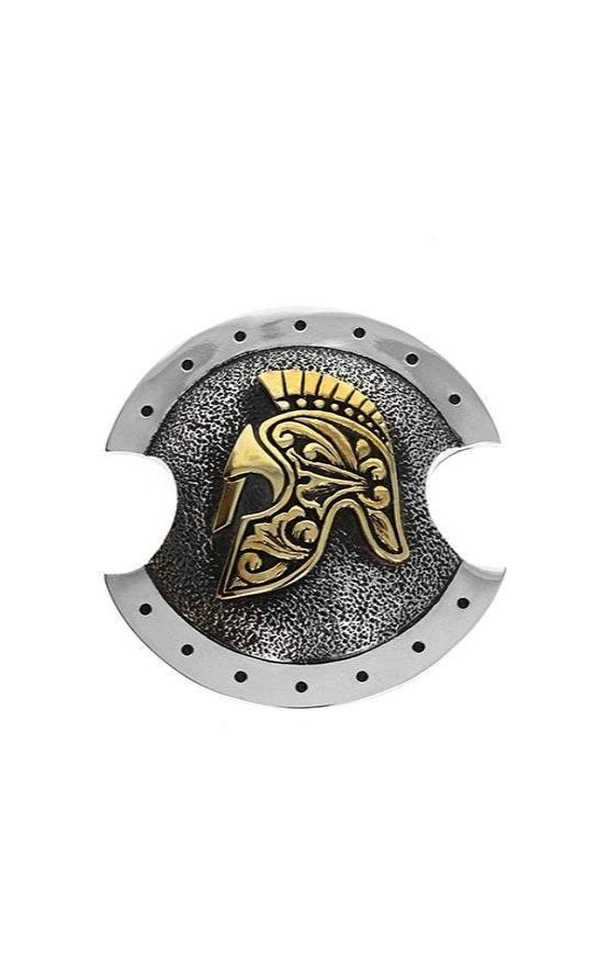 king baby spartan shield belt buckle