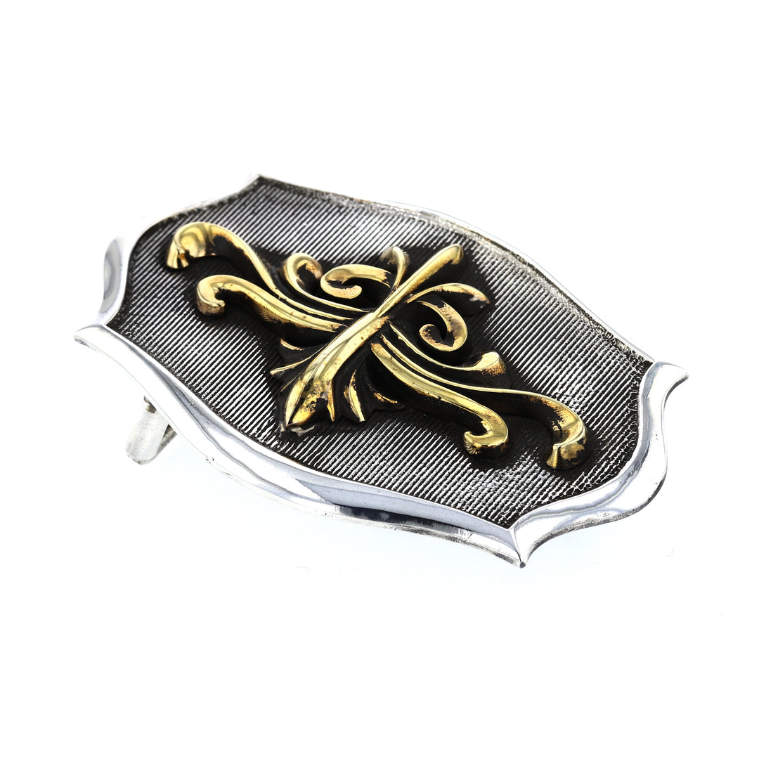 king baby scroll shield belt buckle