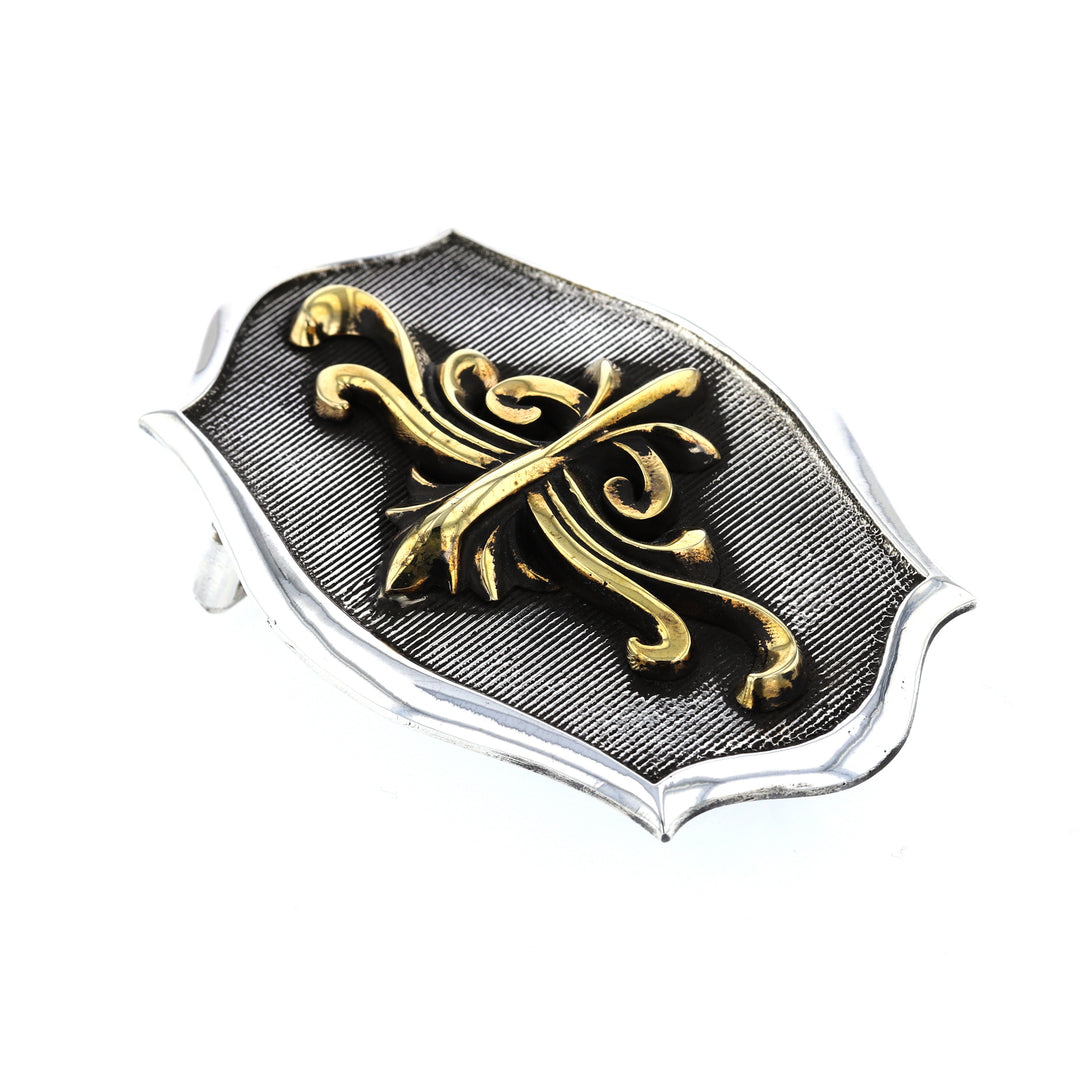 king baby scroll shield belt buckle