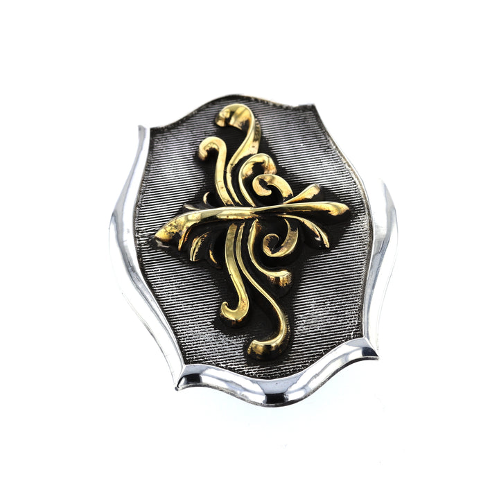 king baby scroll shield belt buckle