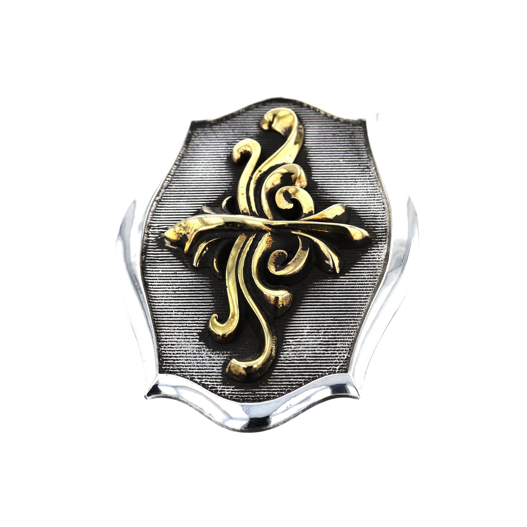 king baby scroll shield belt buckle