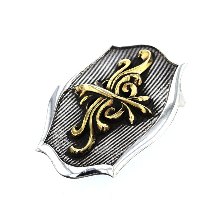 king baby scroll shield belt buckle